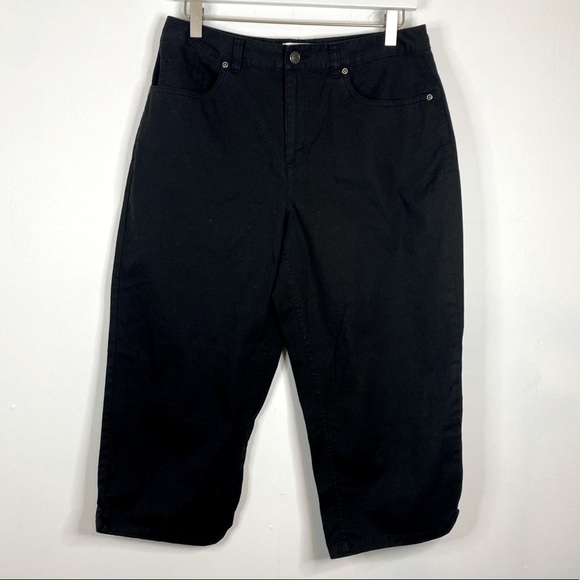 TALBOTS Size 10 Stretch High Waisted Cropped Capri Pants - Picture 1 of 6